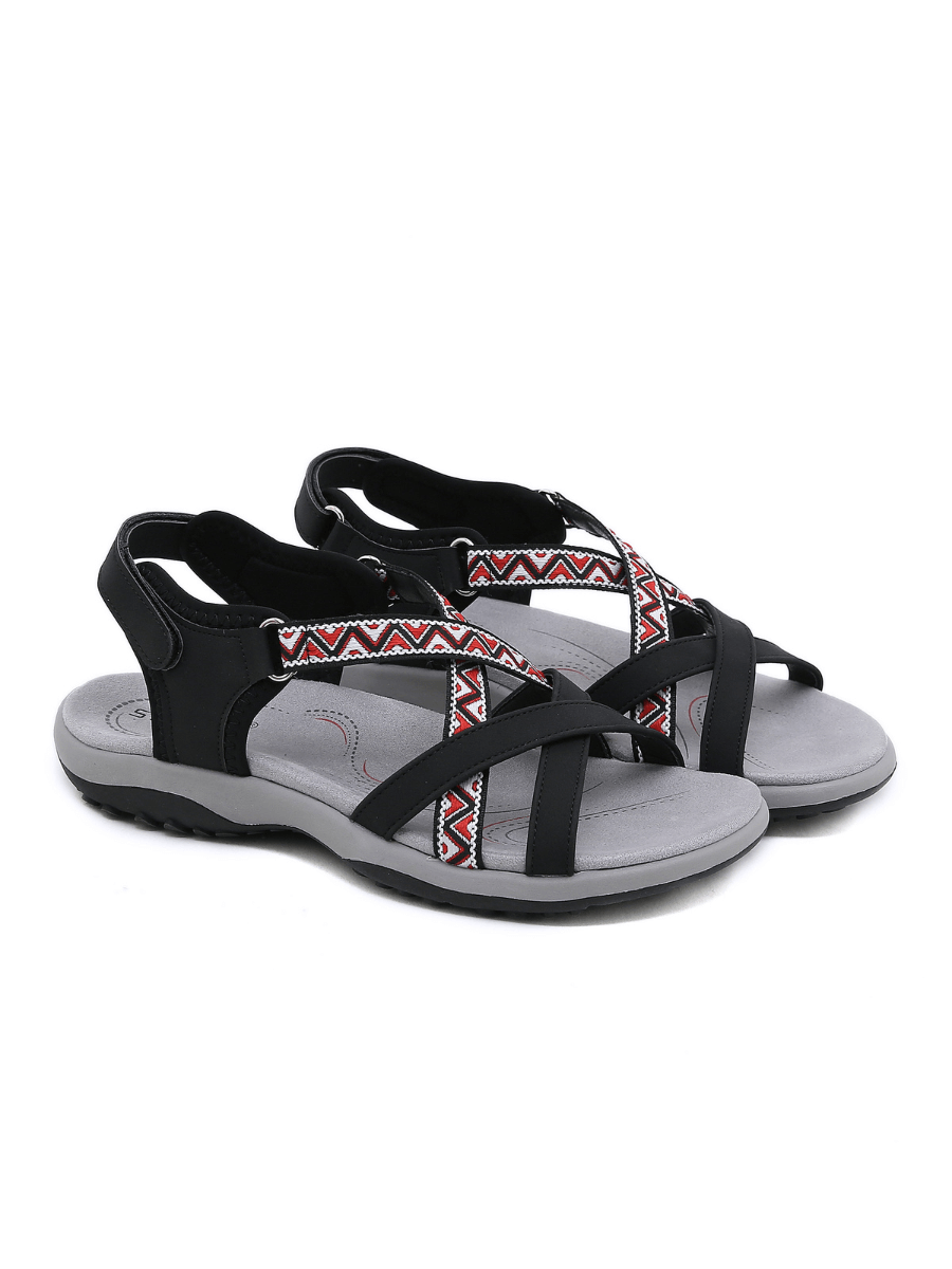 Siketu | Abstract Embroidered Footbed Sandal