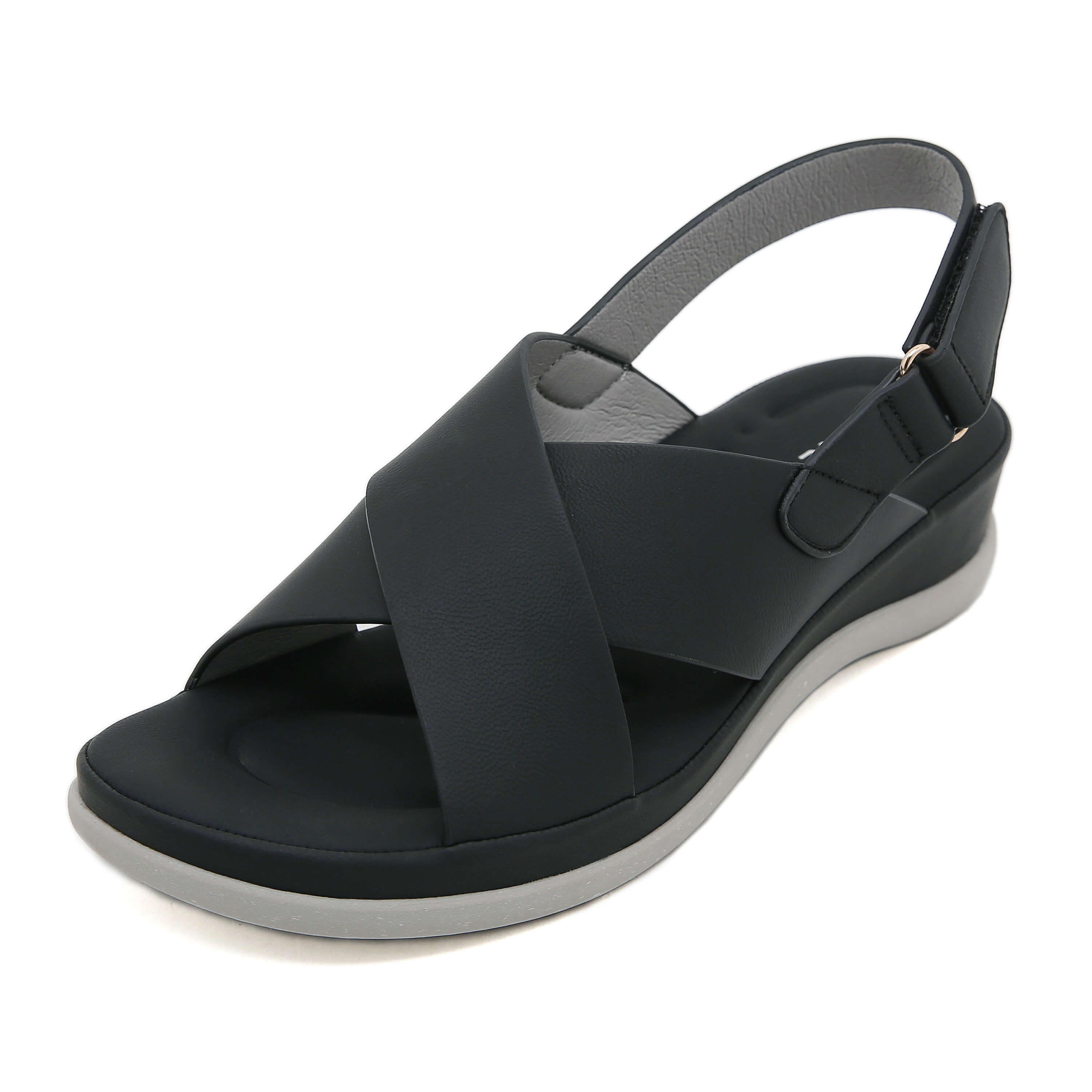 Siketu | Norina Cushioned Slingback Sandal - Black