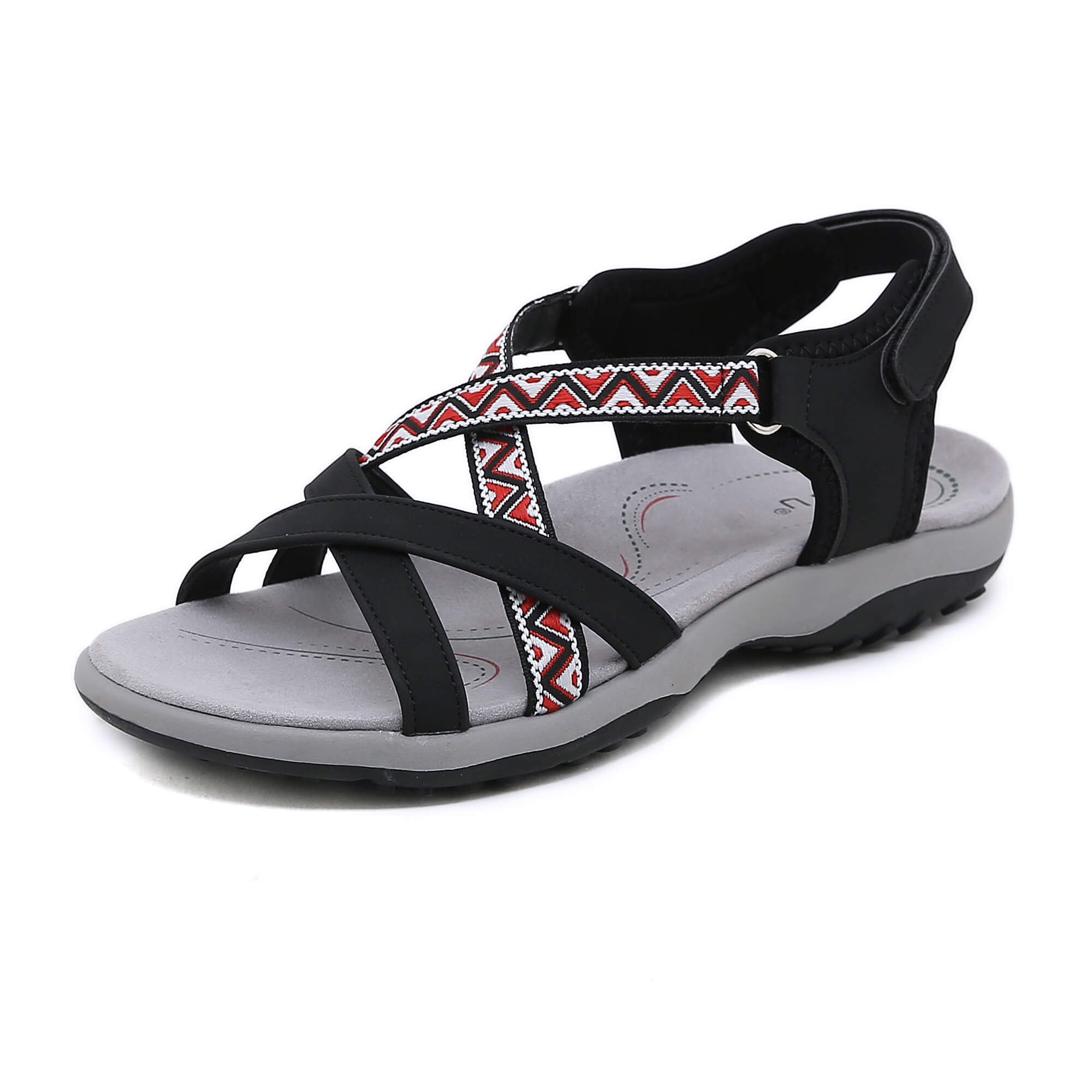 Siketu | Abstract Embroidered Footbed Sandal