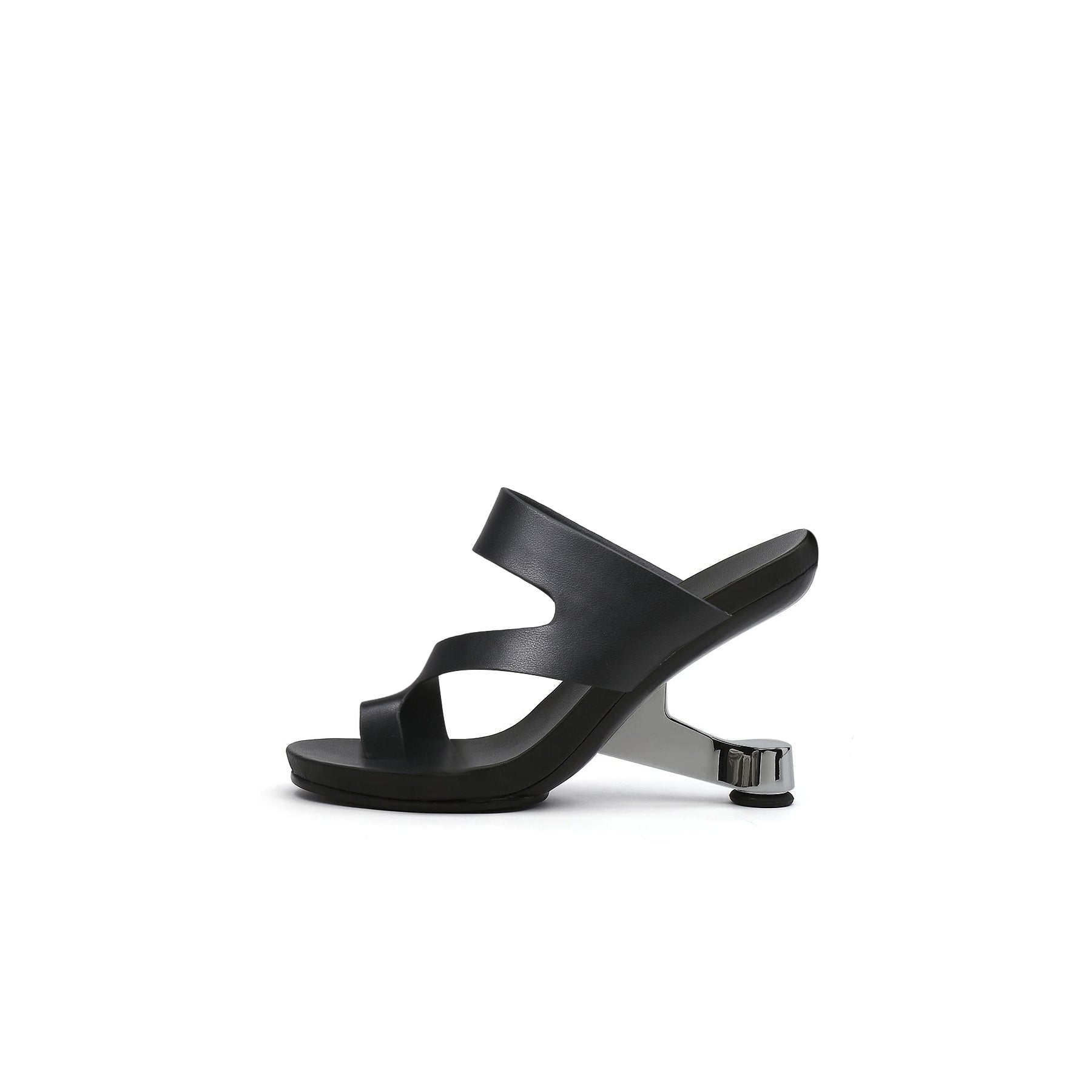 Jady Rose | Cozumel Ring-Toe Leather Heels - Black