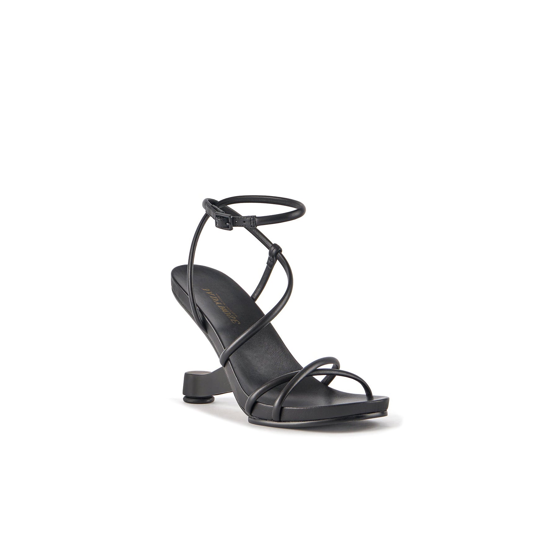 Jady Rose | Jojo Leather Strappy Heels - Black