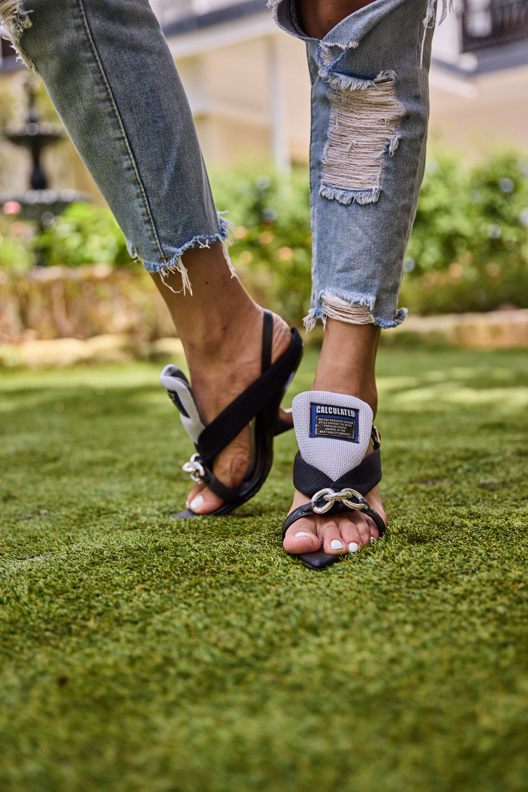 Jady Rose | Calculated Milestone Slingback Heels - Black