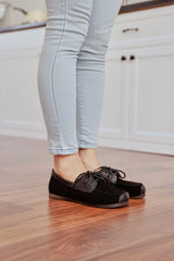 Rumour Has It | Destra Suede Moccasin - Black