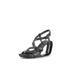 Jady Rose | Eloise Leather Strappy Wedges- Black