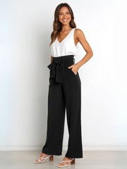 Iconic High Rise Pocketed Trouser Pants - Black