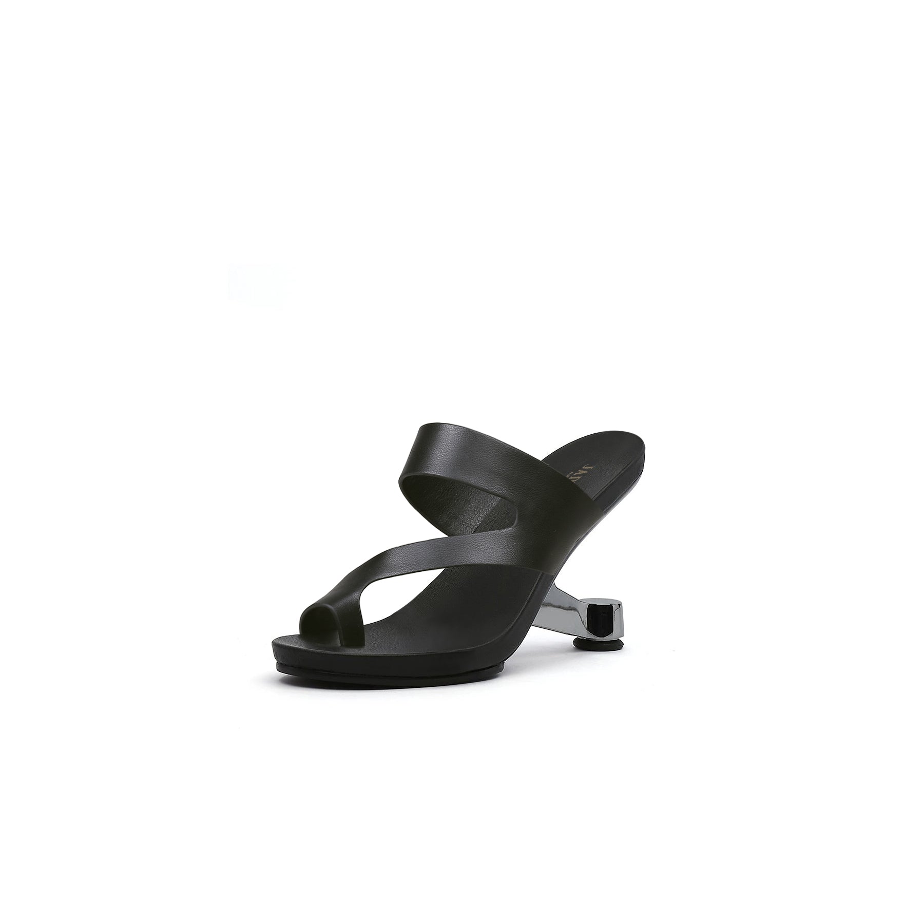 Jady Rose | Cozumel Ring-Toe Leather Heels - Black