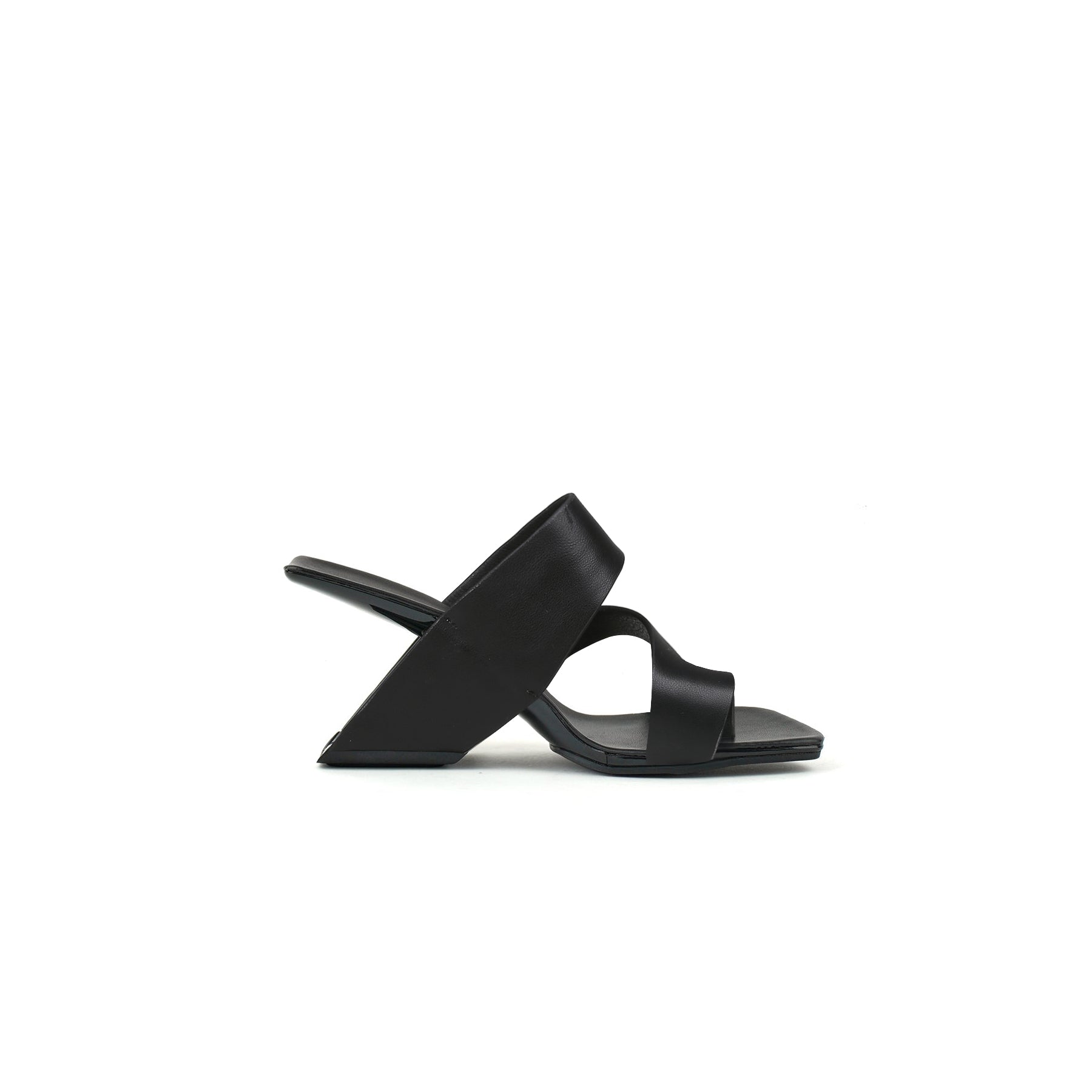 Jady Rose | Noreen Ring Toe Leather Heels - Black