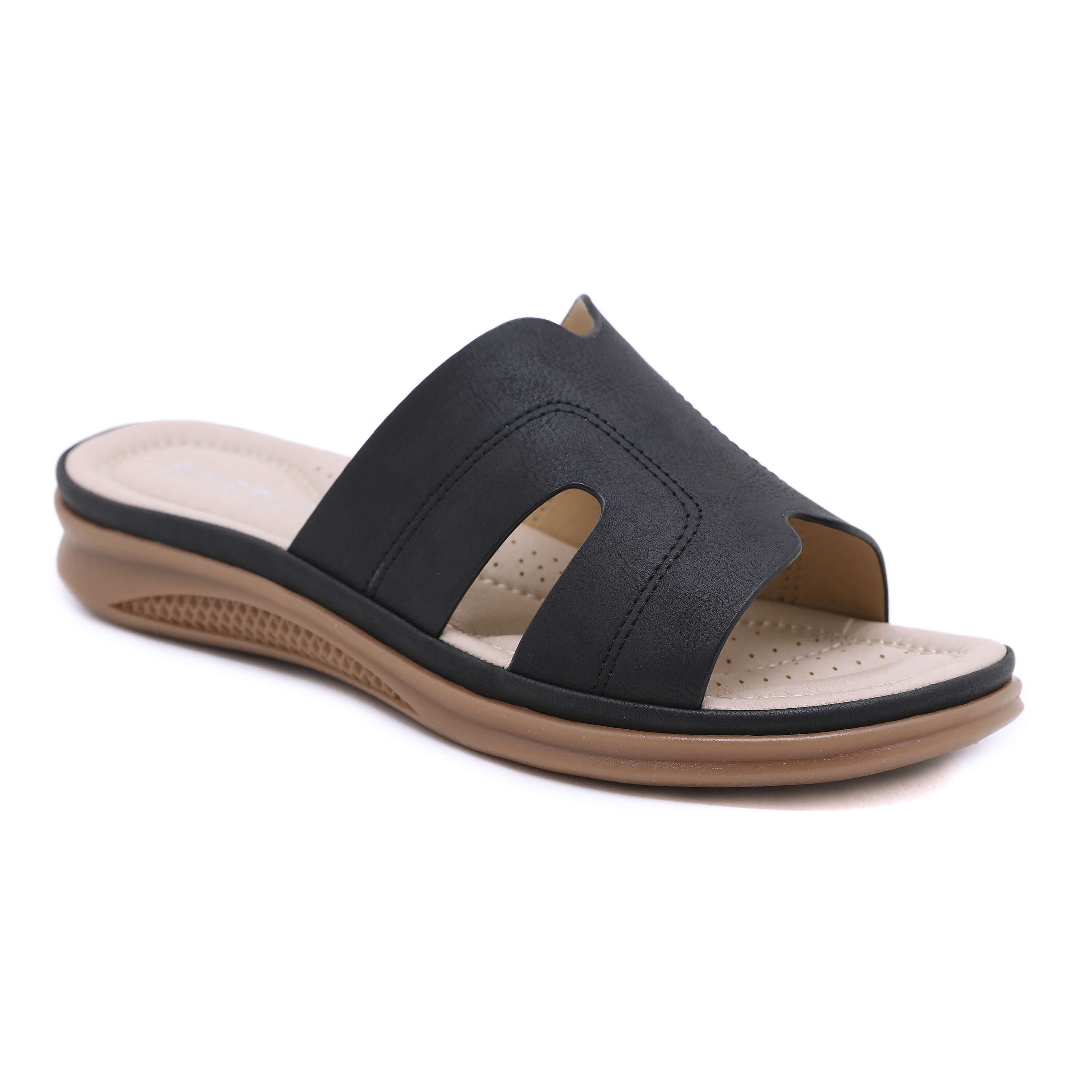 Siketu | Off the Coast Cushioned Flat Sandals - Black