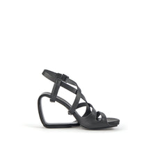 Jady Rose | Eloise Leather Strappy Wedges- Black