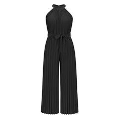 Walter Plisse Halter Neckline Jumpsuit