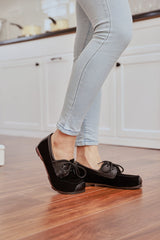 Rumour Has It | Destra Suede Moccasin - Black