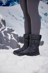 Frozen Princess | Alaska Camo Princess Water-Repellent Snow Boot - Black