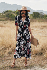 Celestina Floral Print Midi Dress