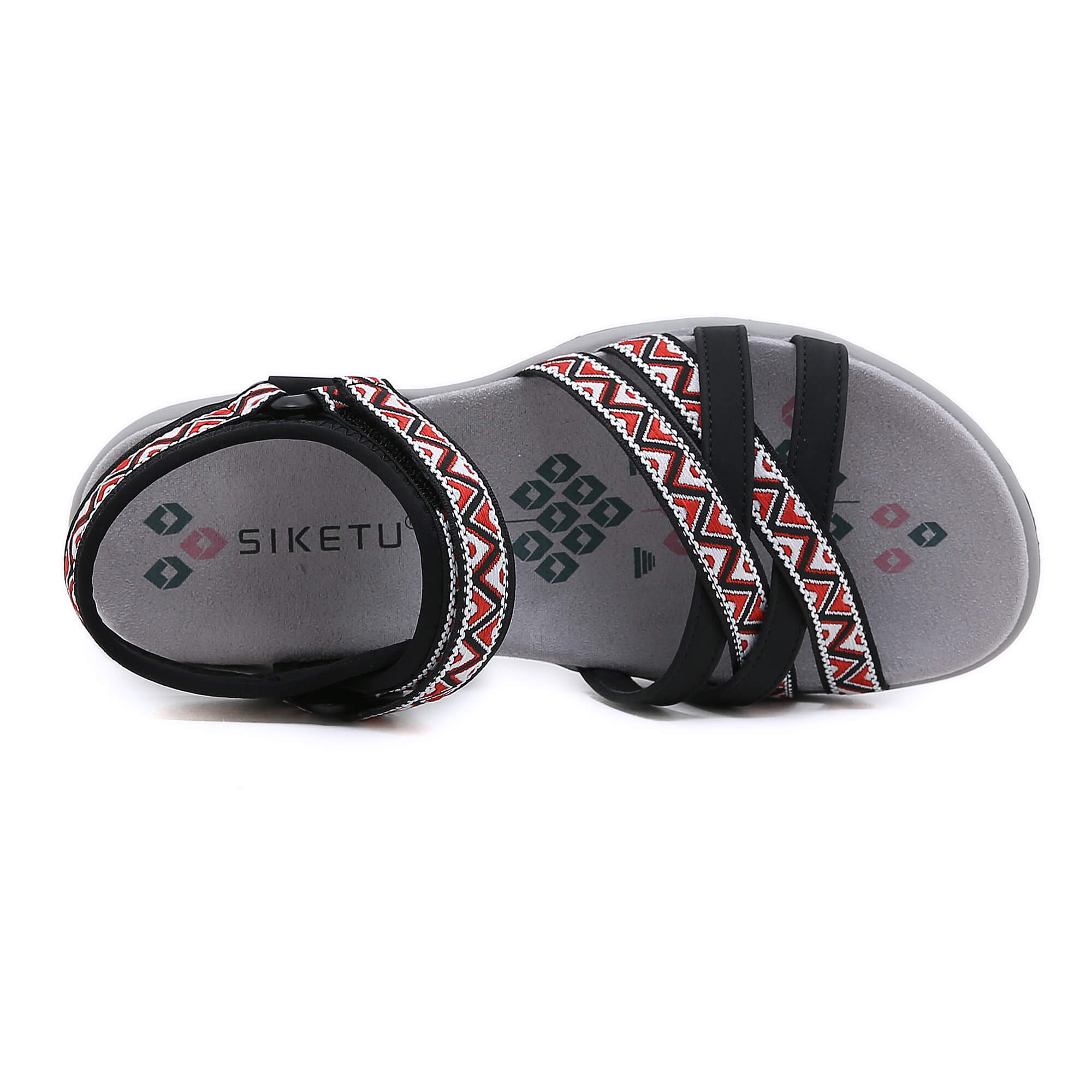 Siketu | Hiking Mate Cushioned Sandal - Black