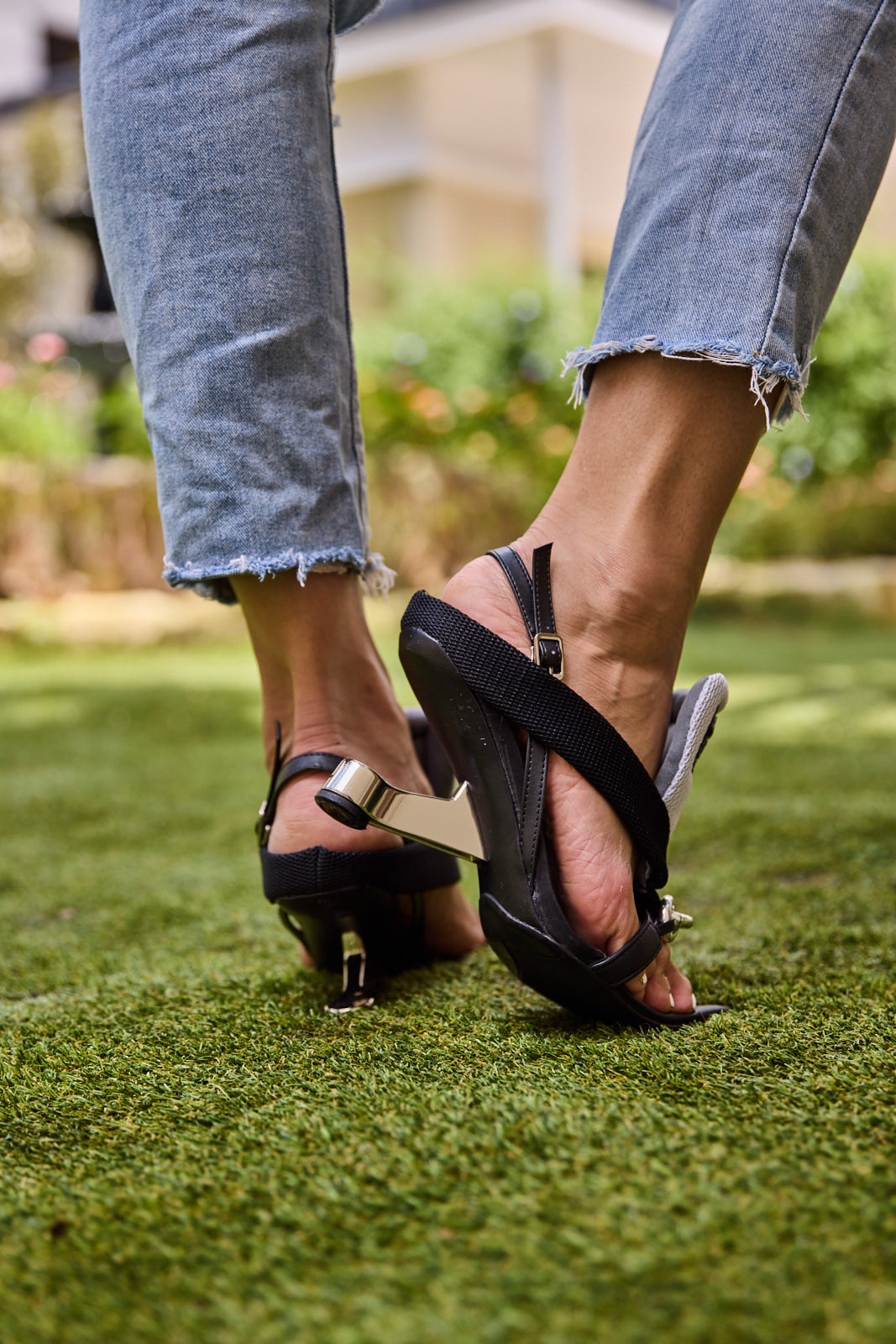 Jady Rose | Calculated Milestone Slingback Heels - Black