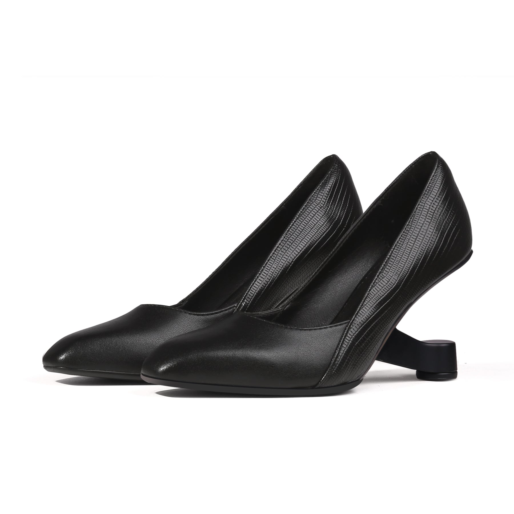 Jady Rose | Isadora Leather Stilettos - Black