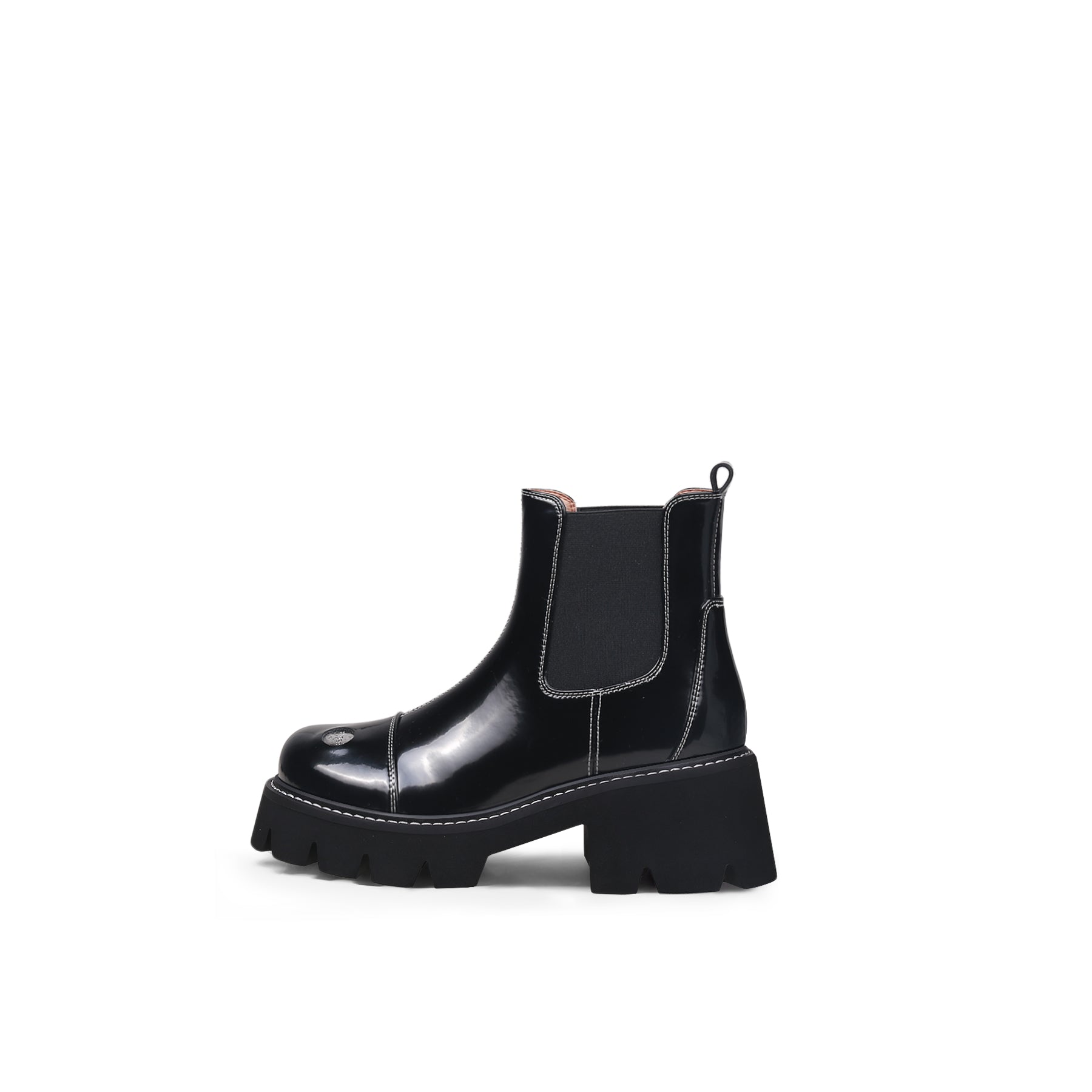 JADY ROSE | BLACK PATENT LEATHER CHELSEA BOOT