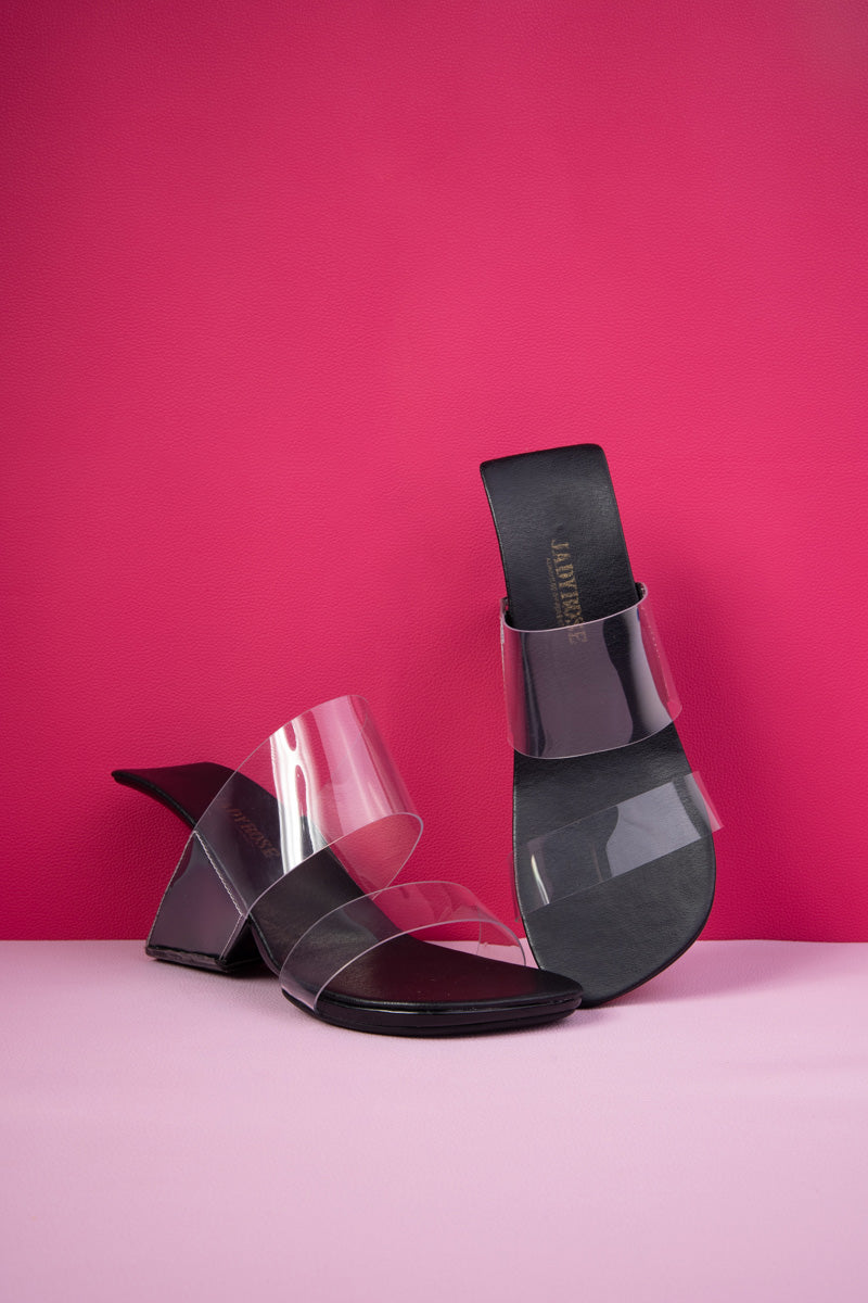 Jady Rose | Confidential Business Leather Sandal - Black