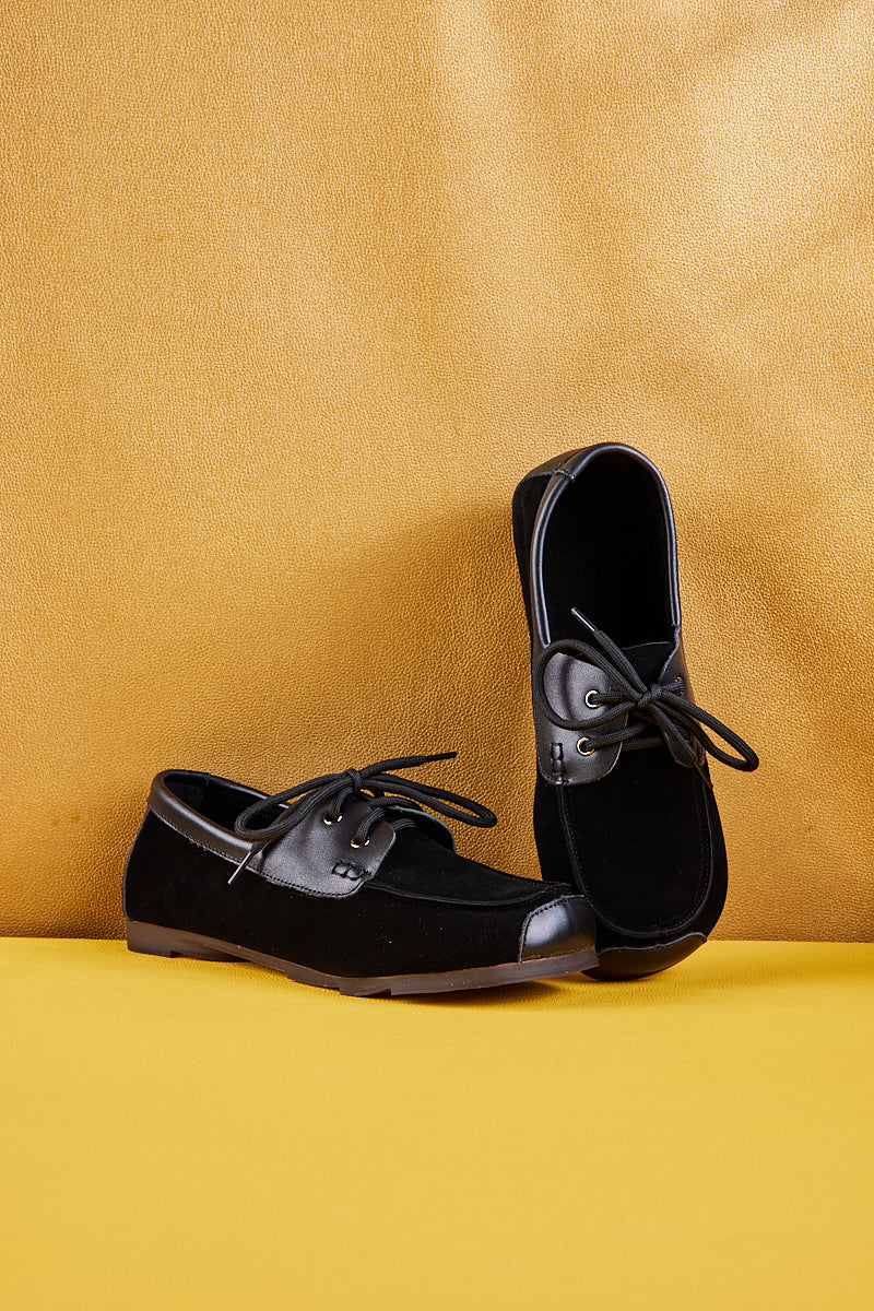 Rumour Has It | Destra Suede Moccasin - Black