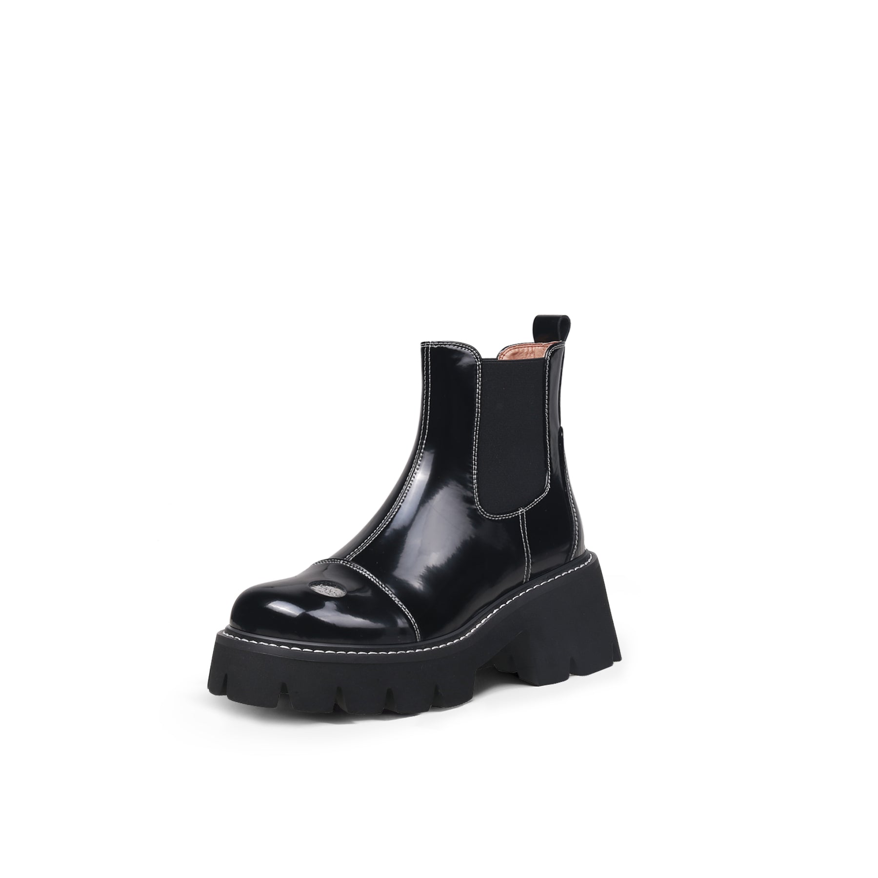 JADY ROSE | BLACK PATENT LEATHER CHELSEA BOOT