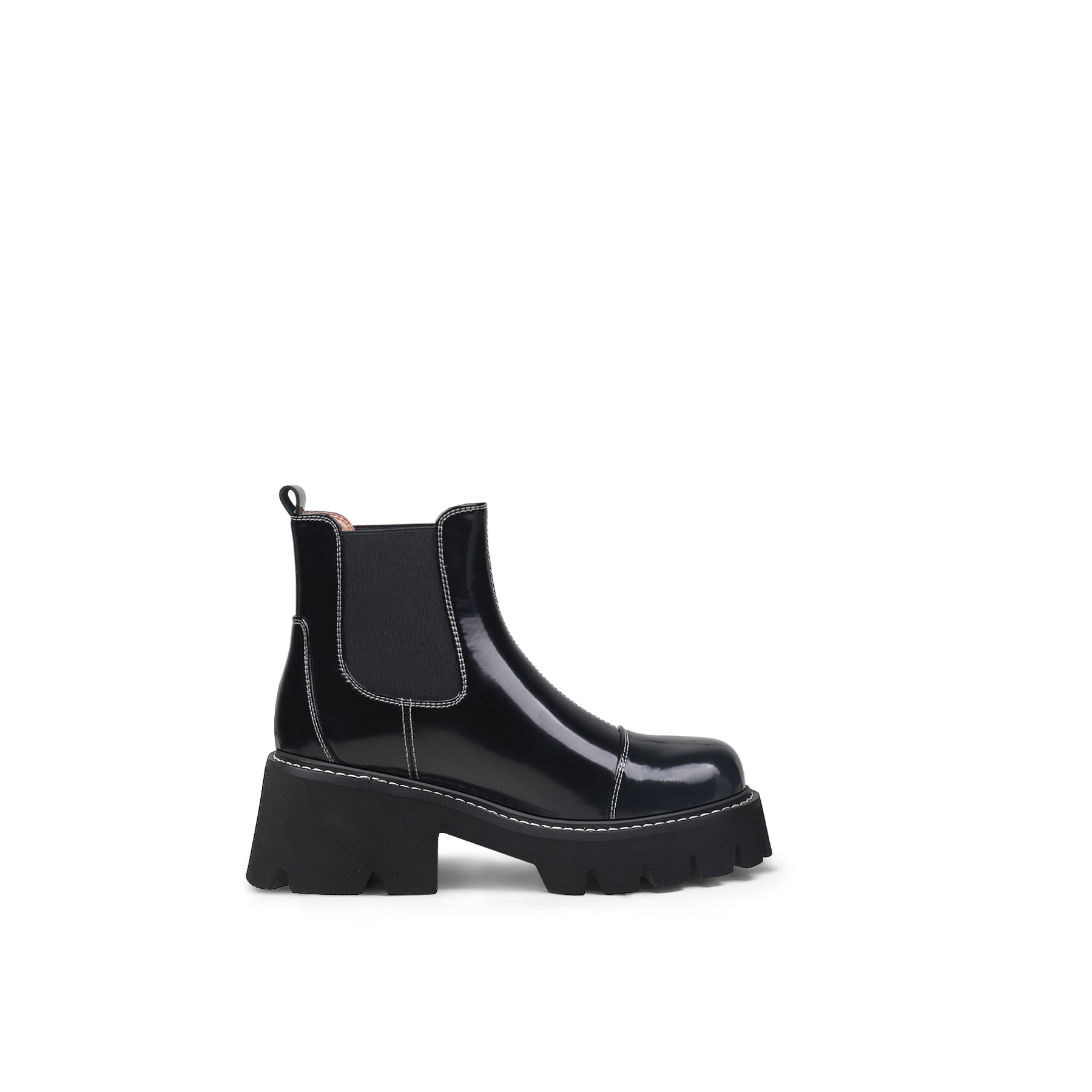 JADY ROSE | BLACK PATENT LEATHER CHELSEA BOOT