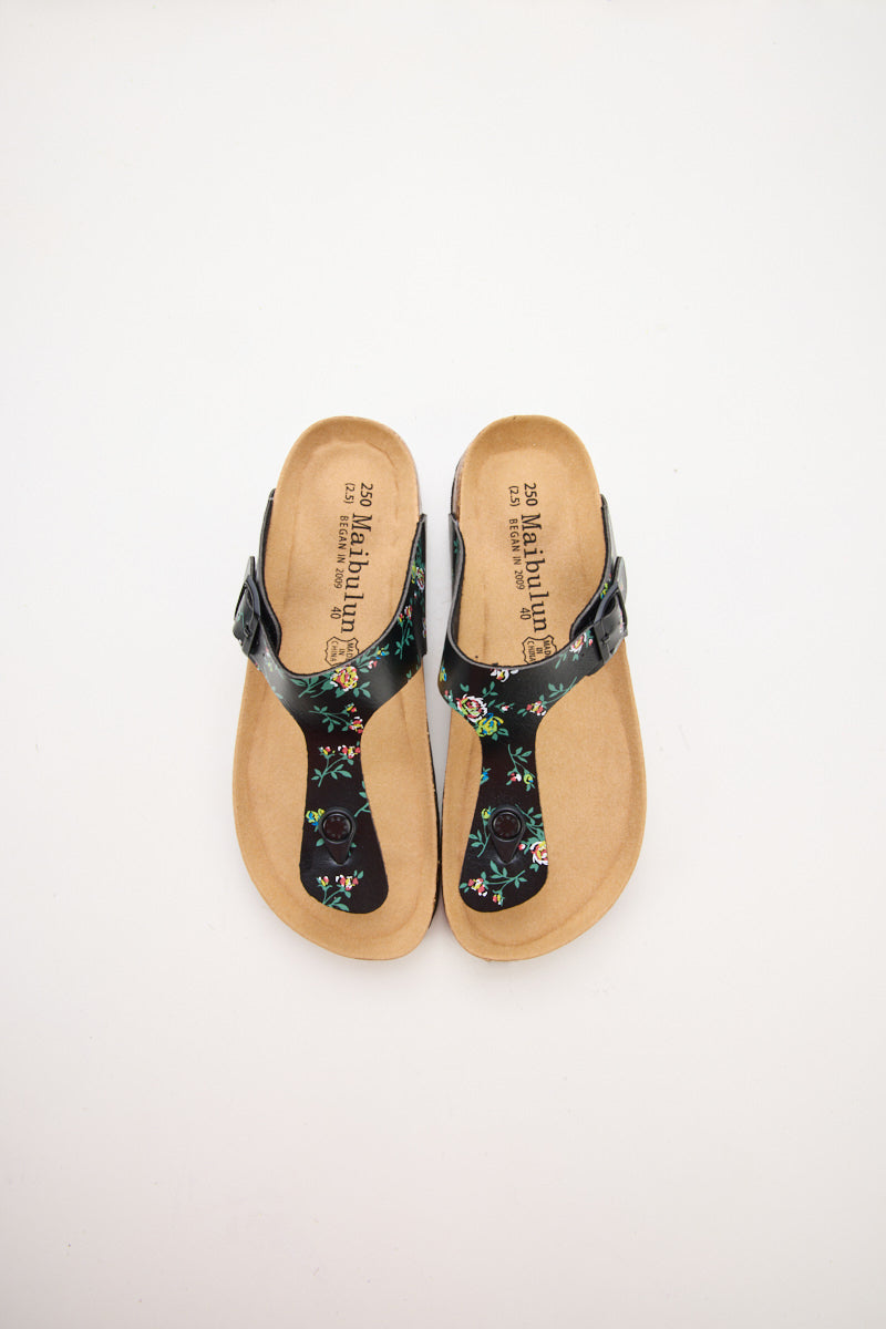 Maibulun | T-Strap Footbed Sandal - Rose