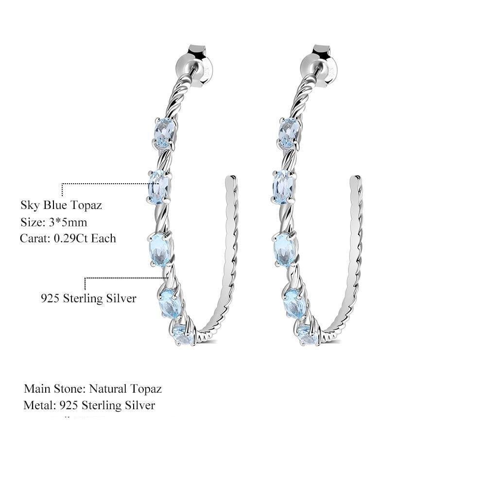 Hale Topaz Hoop Earrings