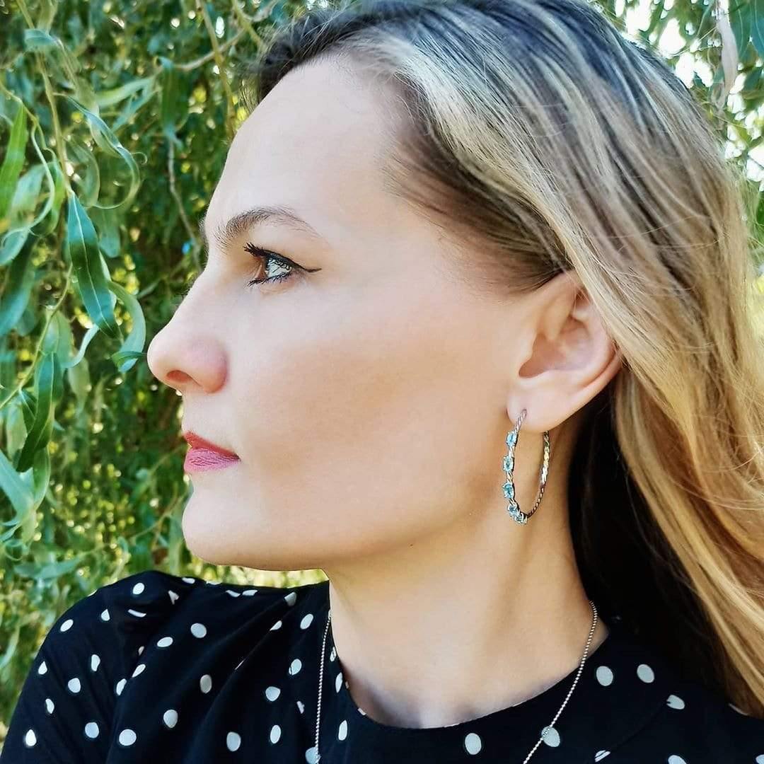 Hale Topaz Hoop Earrings