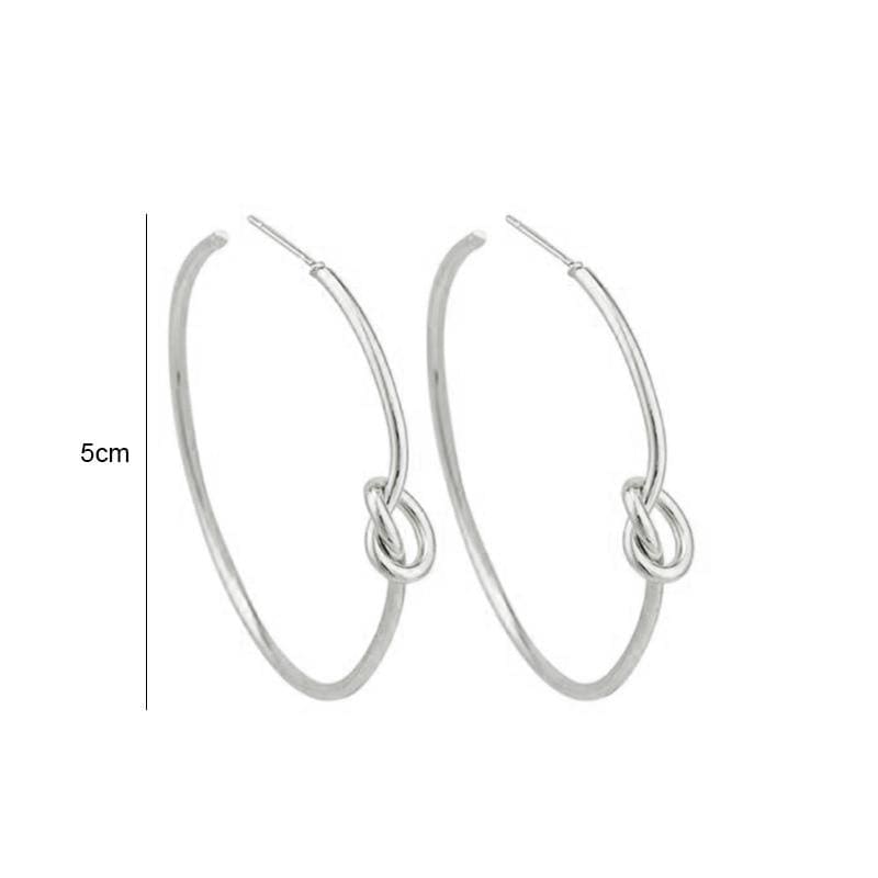 Simple Knot Hoop Earrings