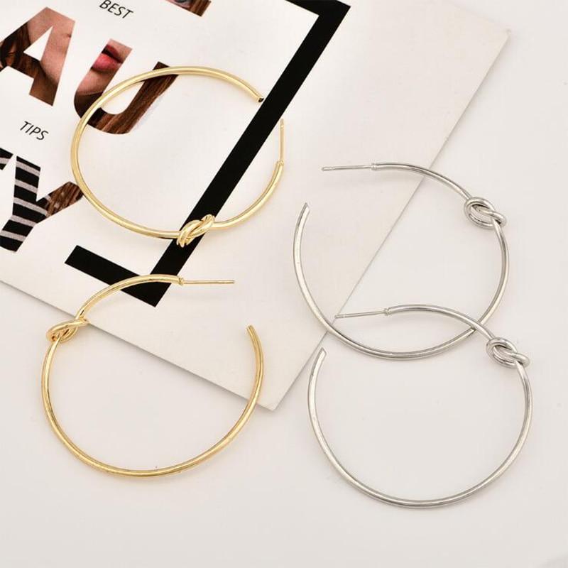 Simple Knot Hoop Earrings