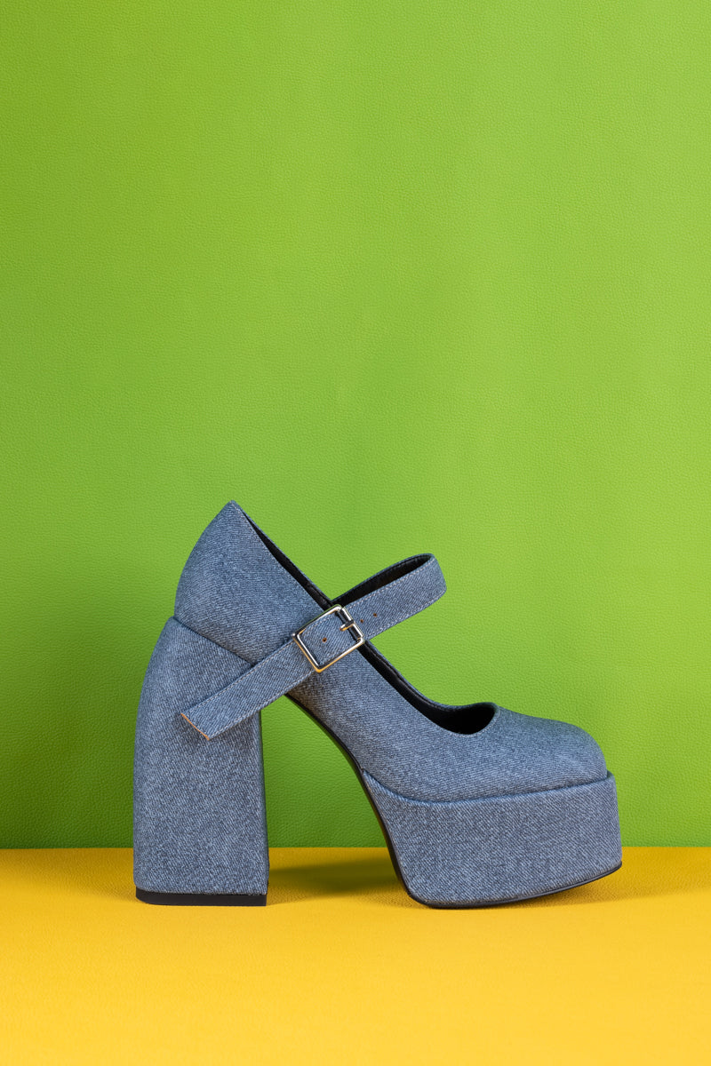 Jady Rose | Camden Chunky Heel Denim Mary Jane