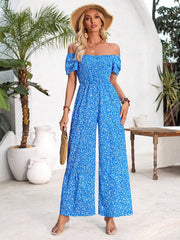 Tammy Off-Shoulder Jumpsuit - Blue