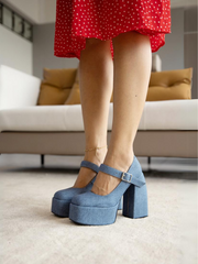 Jady Rose | Camden Chunky Heel Denim Mary Jane