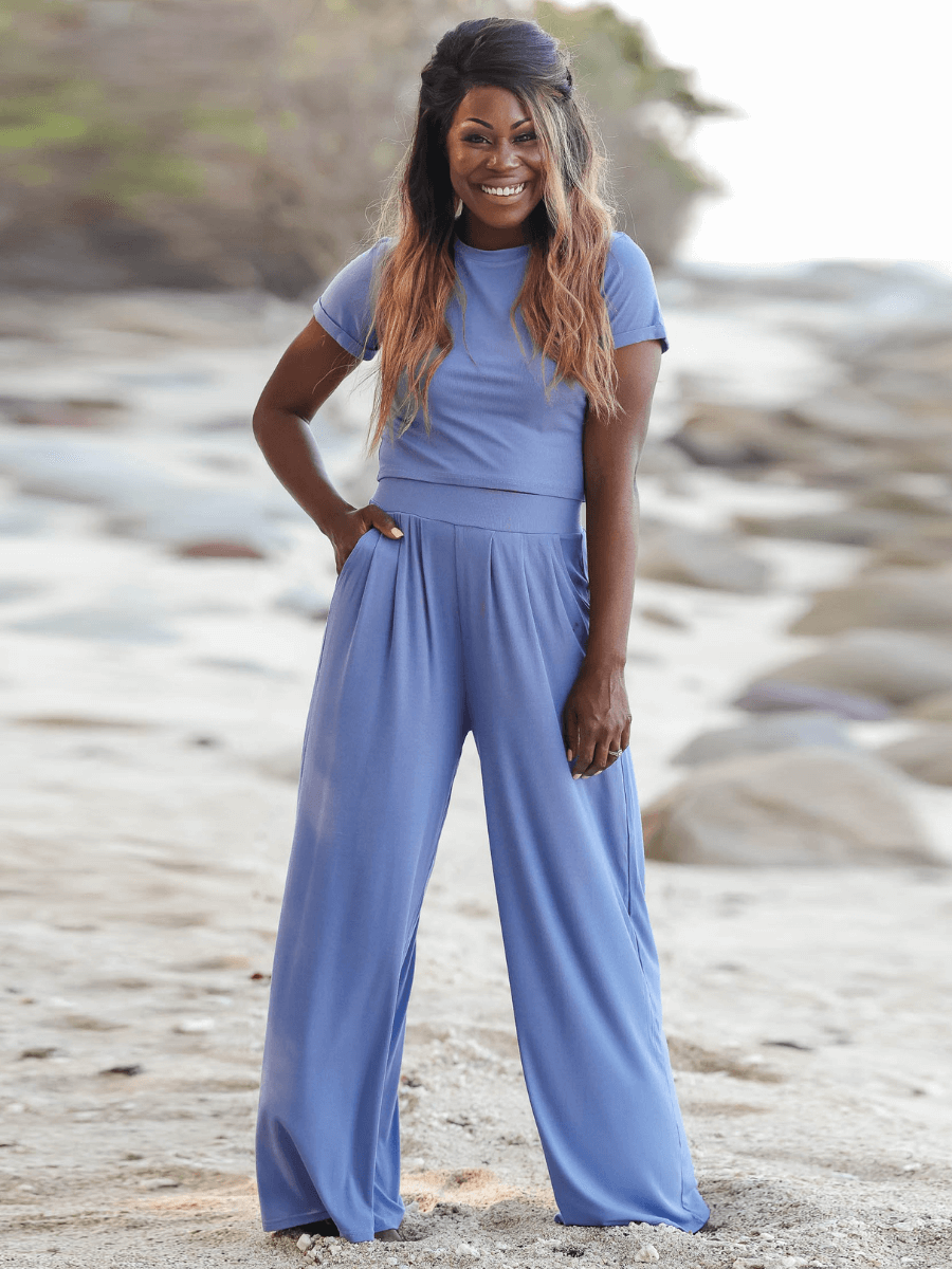 Ophelia Beach Lounge Matching Set - Blue