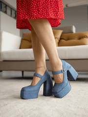 Jady Rose | Camden Chunky Heel Denim Mary Jane