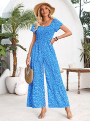 Tammy Off-Shoulder Jumpsuit - Blue