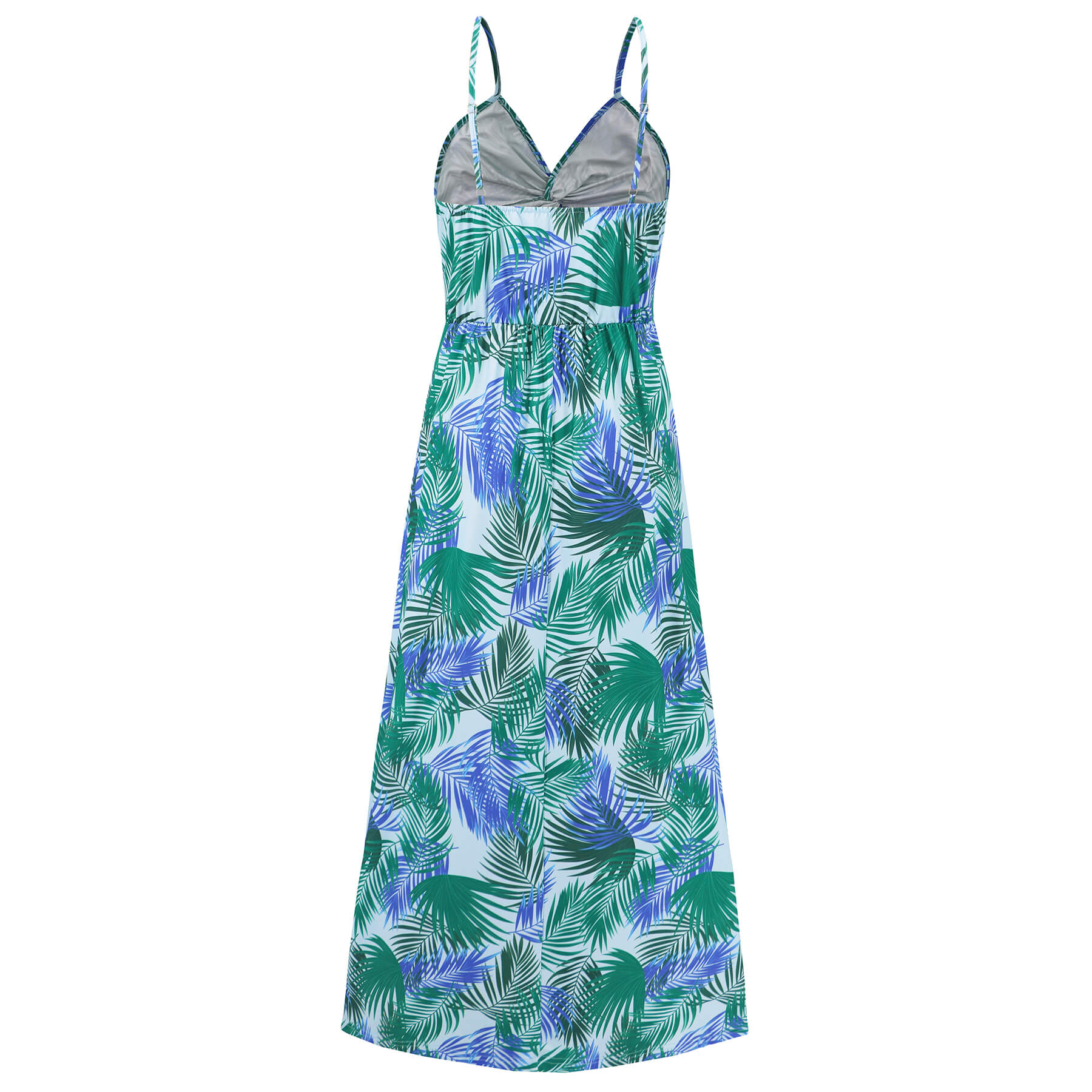 Cynthia Floral V-Neck Boho Maxi Dress - Blue