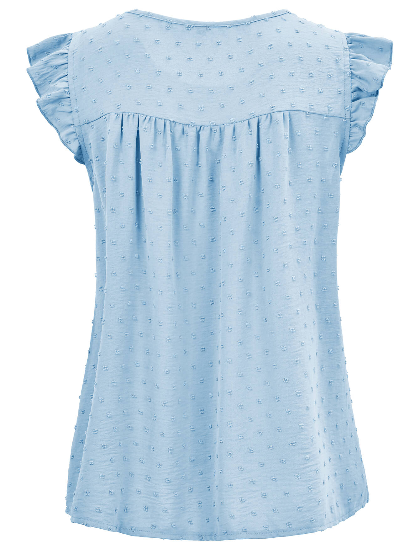 Meredith Short Ruffle Sleeve Top - Blue