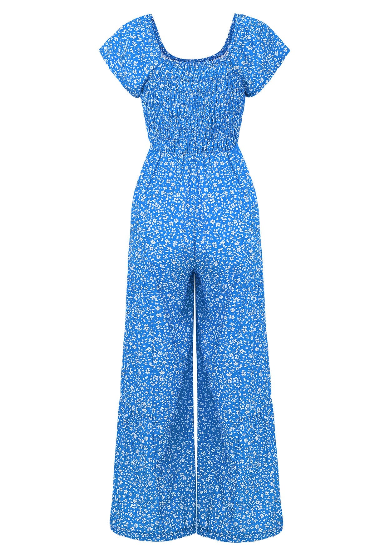 Tammy Off-Shoulder Jumpsuit - Blue