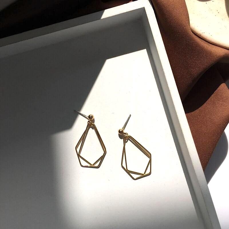 Nola Geometric Gold Earrings