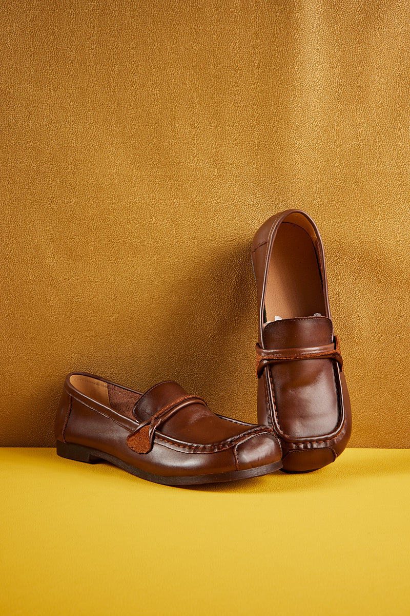 Rumour Has It | Serious Leisure Leather Loafer - Brown