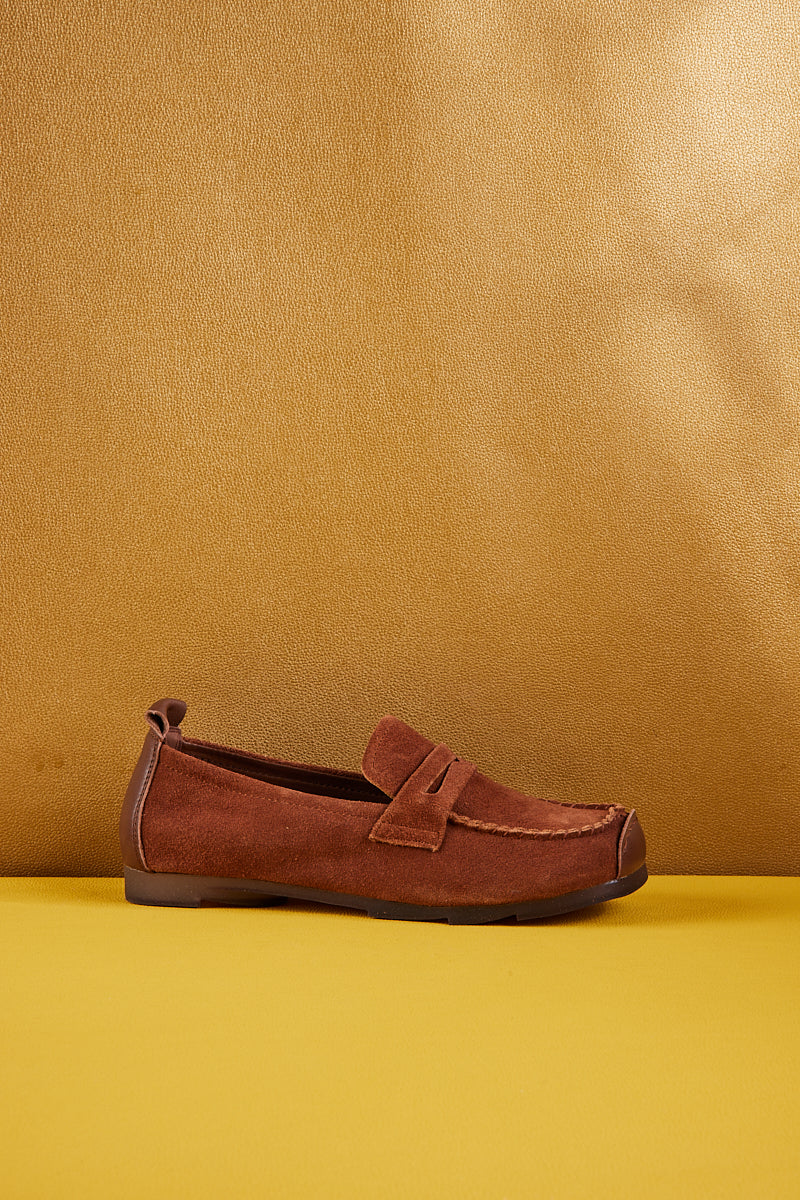 Rumour Has It | Walk It Suede Moccasin Loafer - Brown