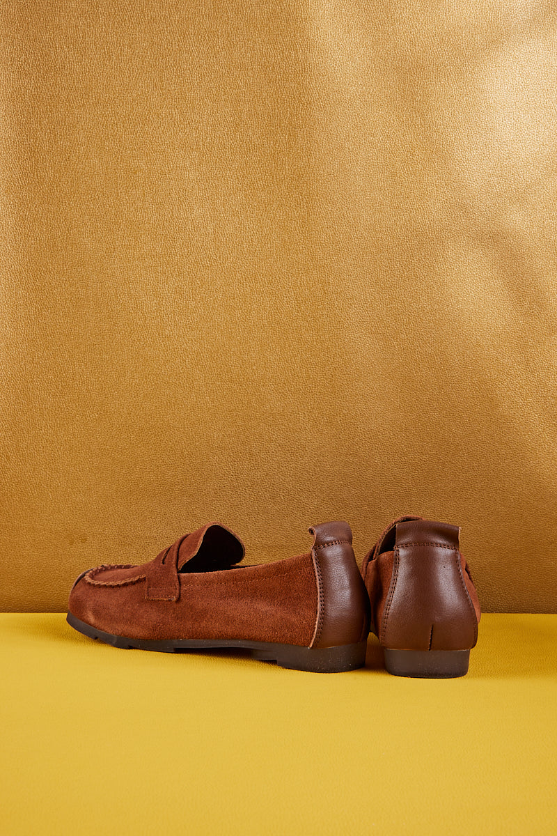 Rumour Has It | Walk It Suede Moccasin Loafer - Brown