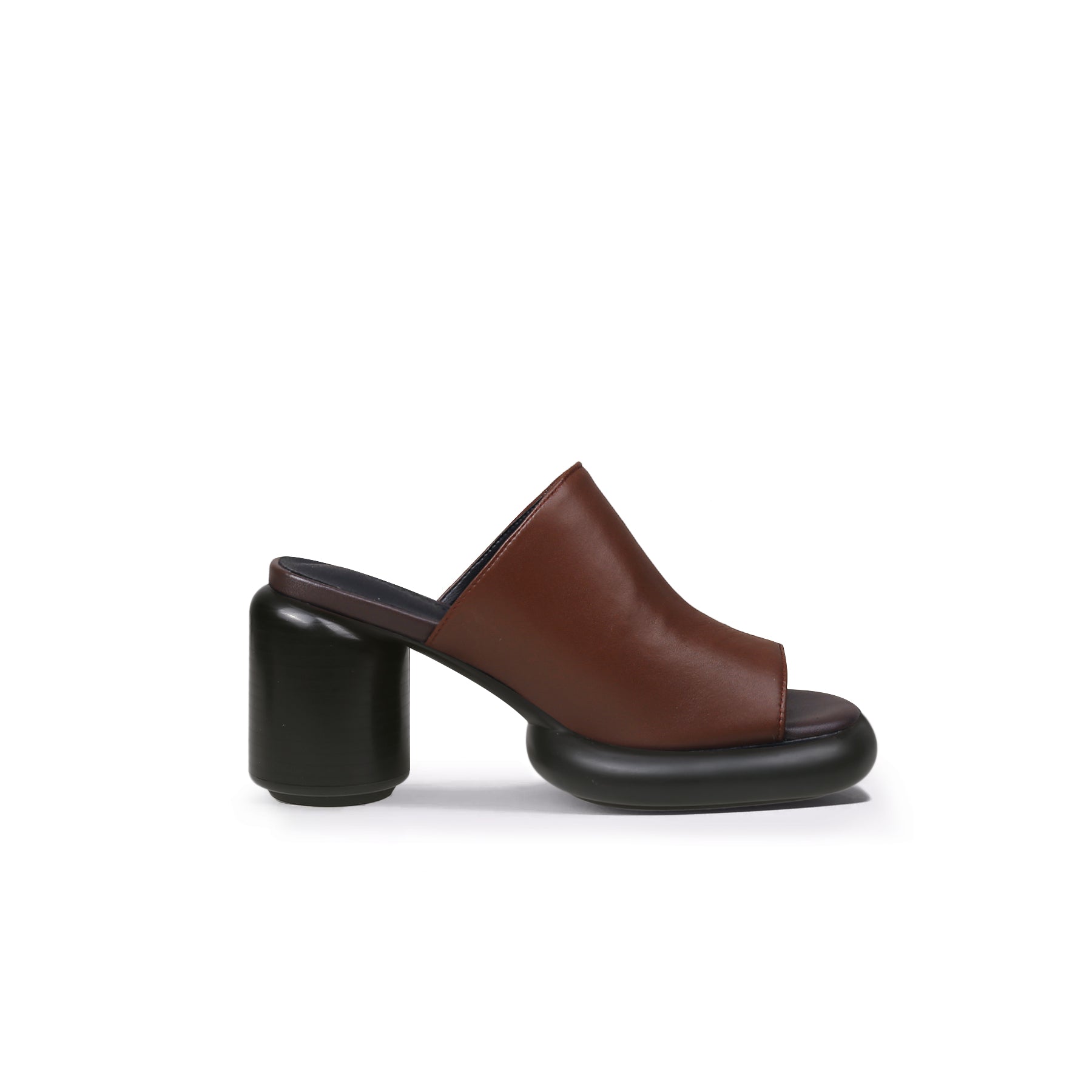 Jady Rose | Bedford Open Toe Leather Mule - Brown