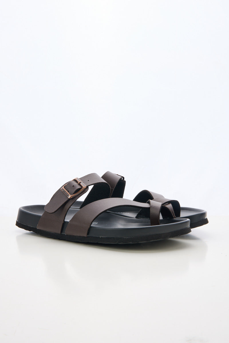 Maibulun | Thong Toe Cushioned Footbed Sandal - Brown