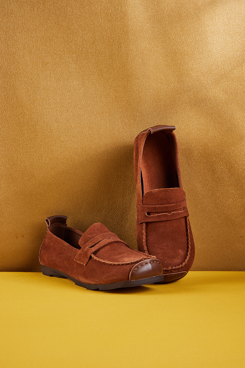 Rumour Has It | Walk It Suede Moccasin Loafer - Brown