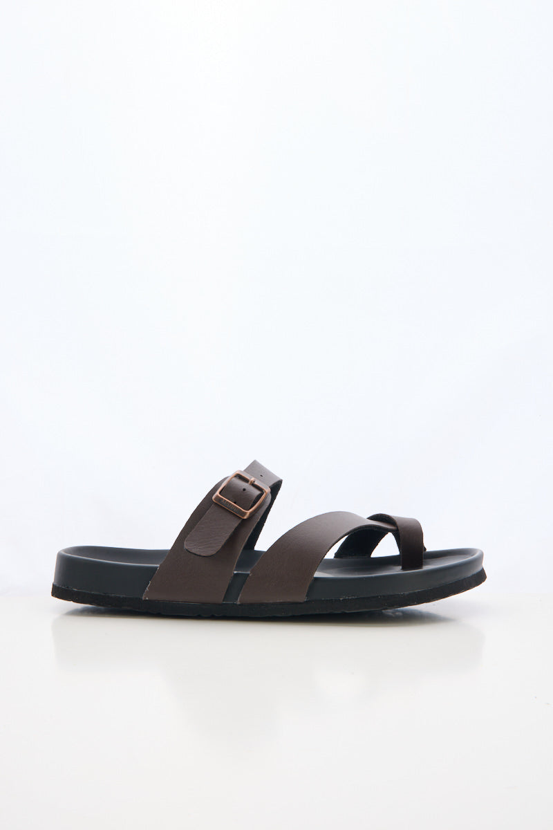 Maibulun | Thong Toe Cushioned Footbed Sandal - Brown