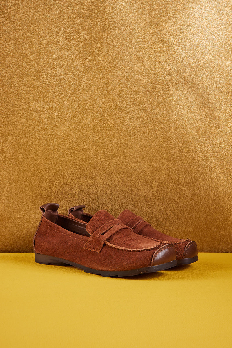 Rumour Has It | Walk It Suede Moccasin Loafer - Brown