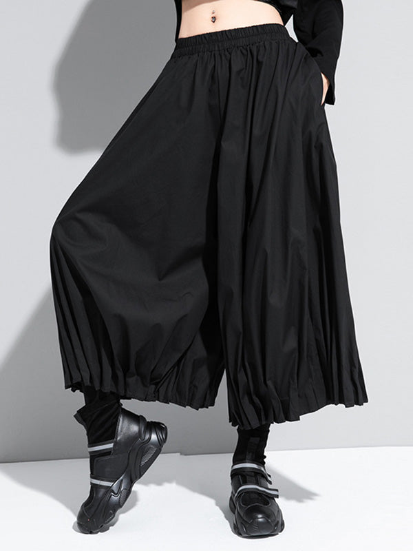 Cool Loose Ruffled Wide Leg Pants