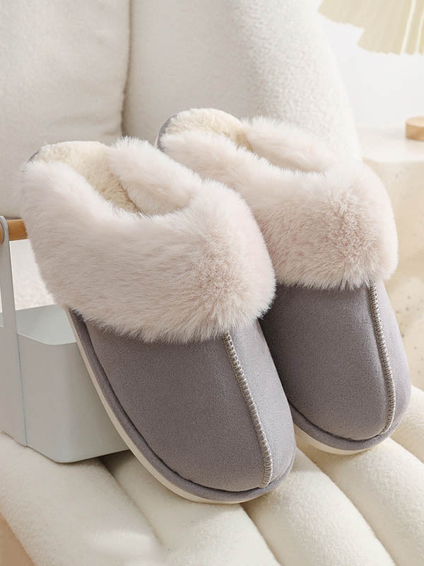 Round-Toe Split-Joint Slippers